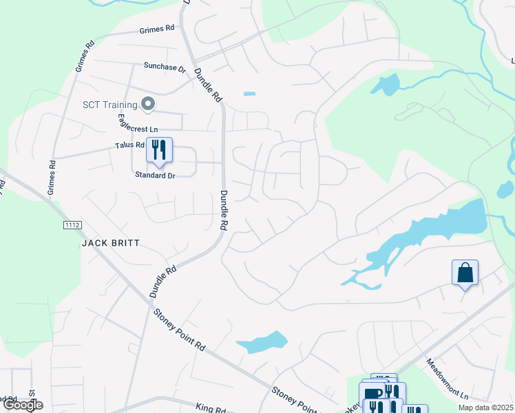 map of restaurants, bars, coffee shops, grocery stores, and more near 2813 Welbeck Court in Fayetteville