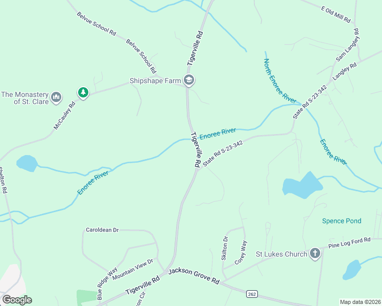 map of restaurants, bars, coffee shops, grocery stores, and more near 1579 Tigerville Road in Travelers Rest
