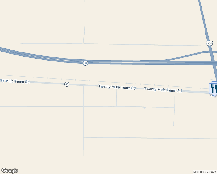 map of restaurants, bars, coffee shops, grocery stores, and more near 74152 Blue Star Memorial Highway in Boron
