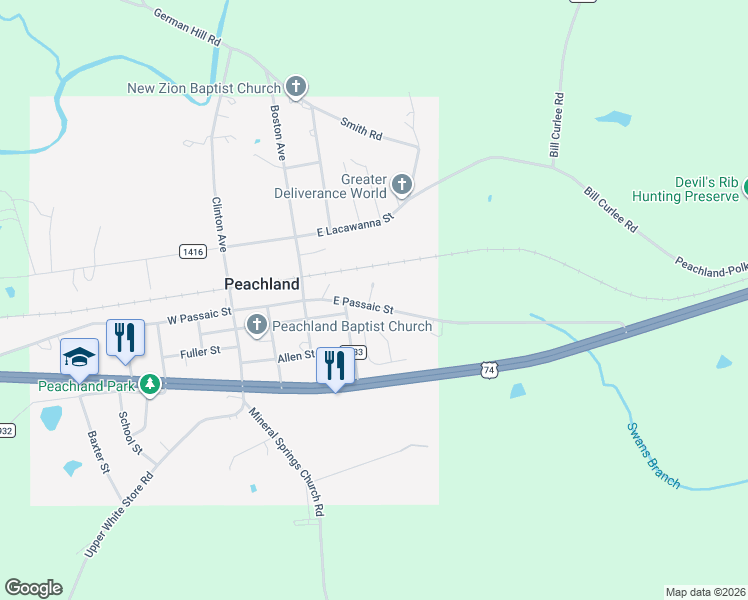 map of restaurants, bars, coffee shops, grocery stores, and more near 56 Ridgecrest Avenue in Peachland