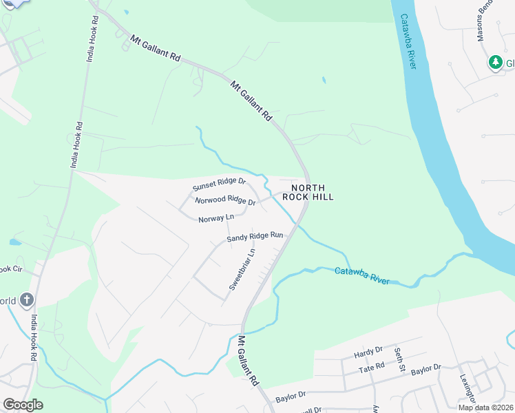 map of restaurants, bars, coffee shops, grocery stores, and more near 4503 Chestwood Court in Rock Hill