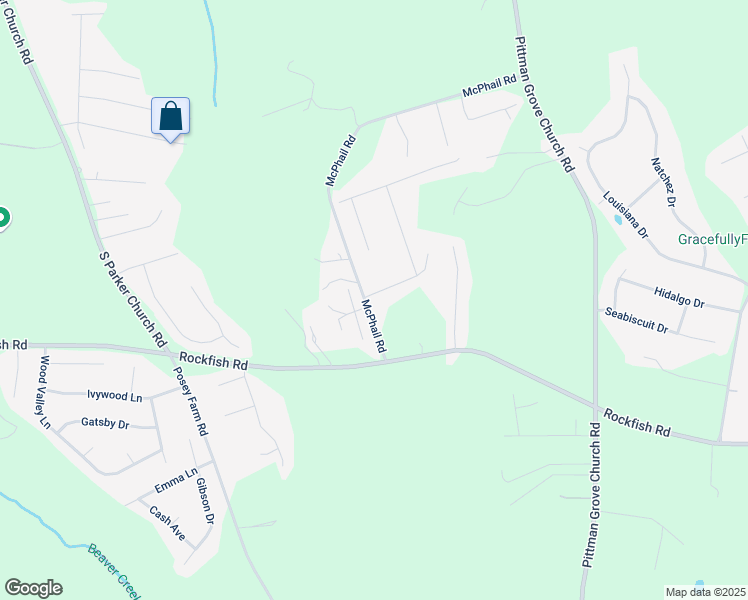 map of restaurants, bars, coffee shops, grocery stores, and more near 114 Sanford Court in Raeford
