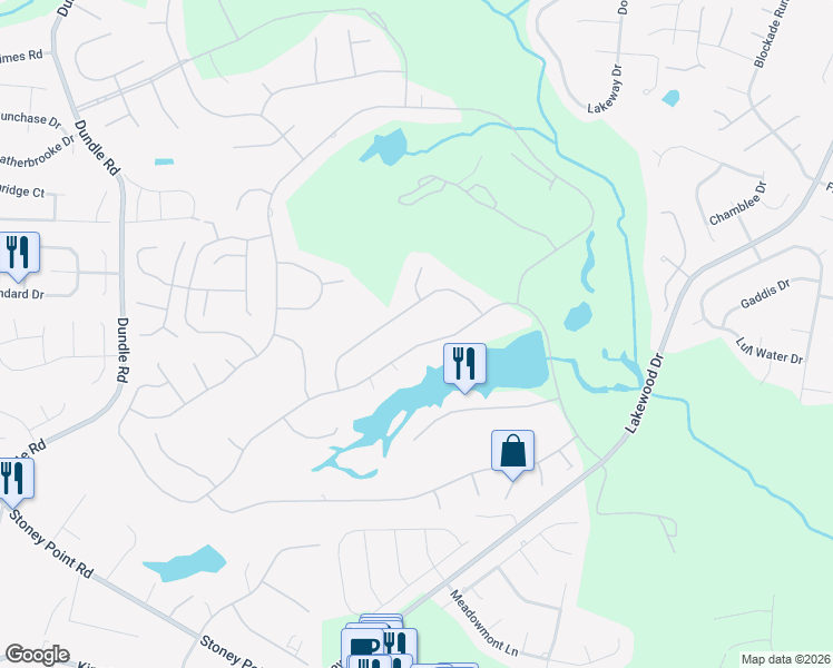 map of restaurants, bars, coffee shops, grocery stores, and more near 6846 Towbridge Road in Fayetteville