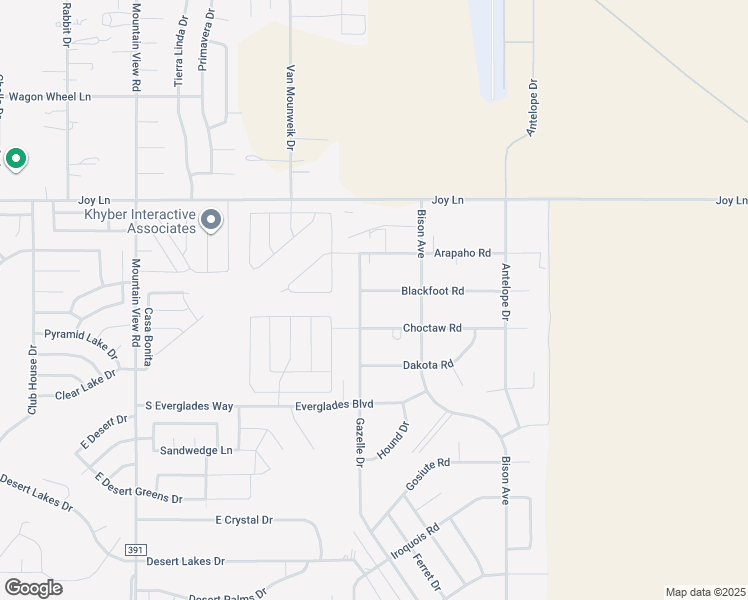 map of restaurants, bars, coffee shops, grocery stores, and more near 2453 Blackfoot Road in Bullhead City