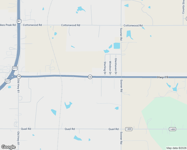 map of restaurants, bars, coffee shops, grocery stores, and more near 921 Oklahoma 19 in Chickasha