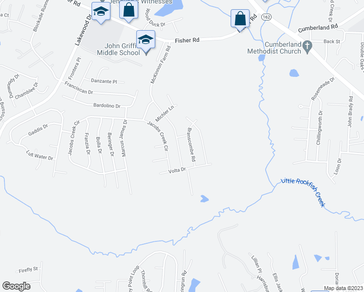 map of restaurants, bars, coffee shops, grocery stores, and more near 4957 McKinnon Farm Road in Fayetteville