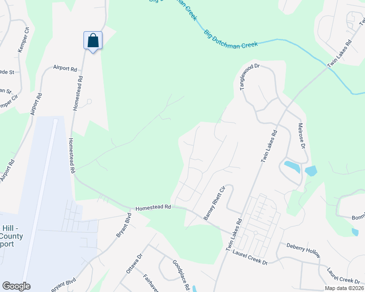 map of restaurants, bars, coffee shops, grocery stores, and more near 3280 Homestead Road in Rock Hill