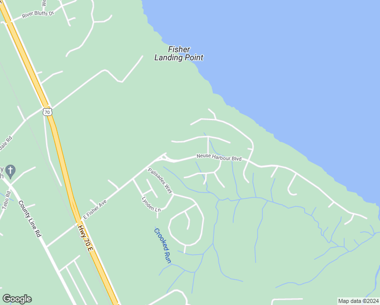 map of restaurants, bars, coffee shops, grocery stores, and more near 111 Neuse Harbour Boulevard in New Bern