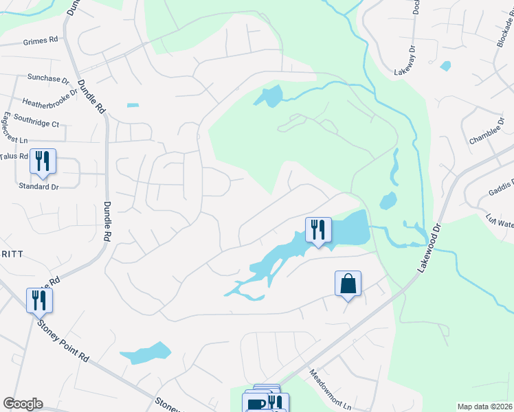 map of restaurants, bars, coffee shops, grocery stores, and more near 6856 Uppingham Road in Fayetteville