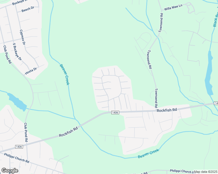 map of restaurants, bars, coffee shops, grocery stores, and more near 207 Swing Court in Raeford