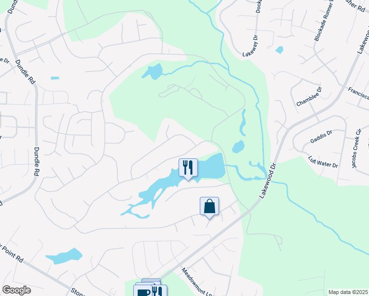 map of restaurants, bars, coffee shops, grocery stores, and more near 6830 Towbridge Road in Fayetteville