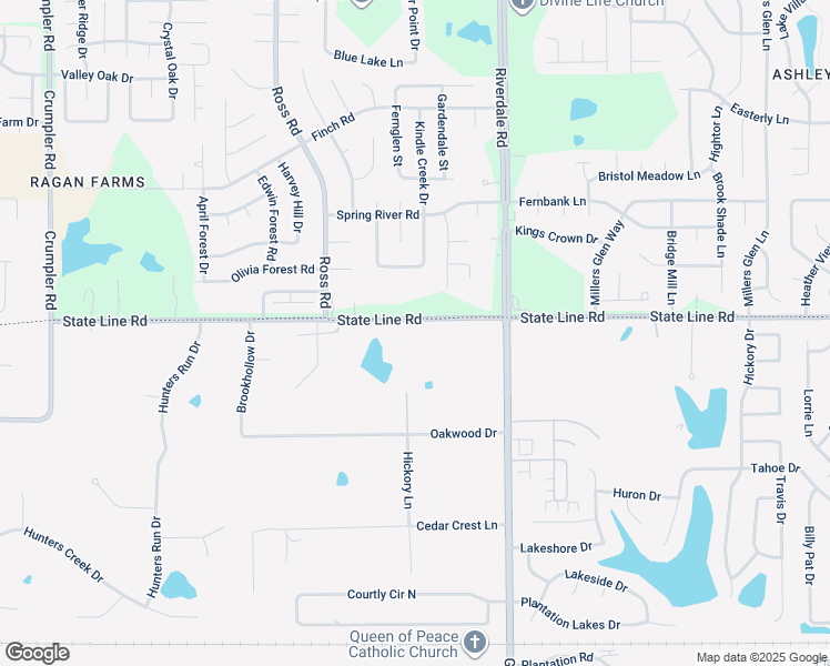 map of restaurants, bars, coffee shops, grocery stores, and more near 8811 State Line Road in Olive Branch
