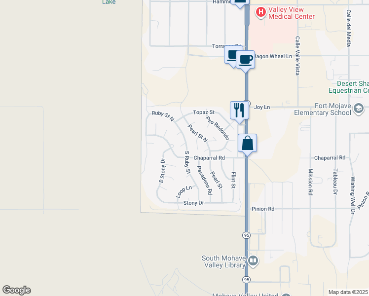 map of restaurants, bars, coffee shops, grocery stores, and more near 5620 South Ruby Street in Bullhead City