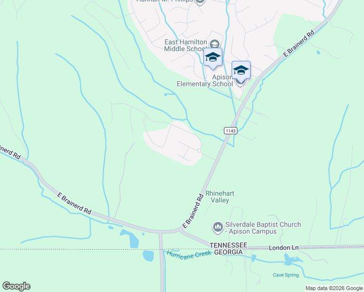 map of restaurants, bars, coffee shops, grocery stores, and more near 3658 Lilli Flora Lane in Apison