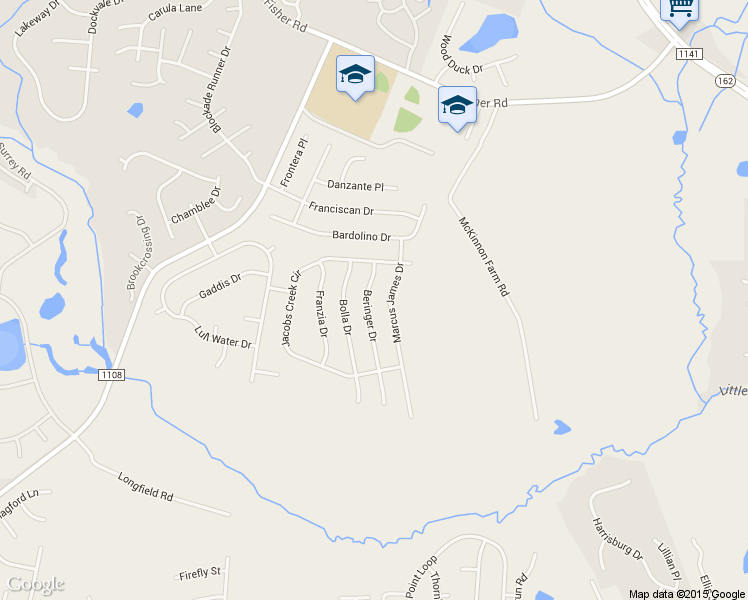 map of restaurants, bars, coffee shops, grocery stores, and more near 2823 Beringer Drive in Fayetteville