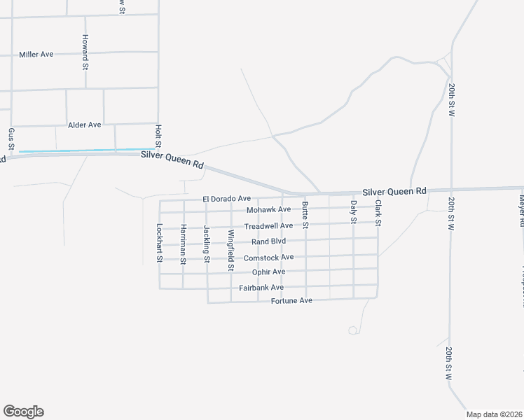 map of restaurants, bars, coffee shops, grocery stores, and more near Mohawk Avenue in Mojave