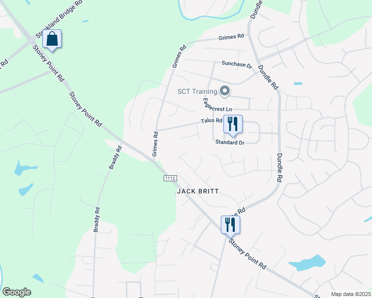 map of restaurants, bars, coffee shops, grocery stores, and more near 3504 Cokefield Drive in Fayetteville
