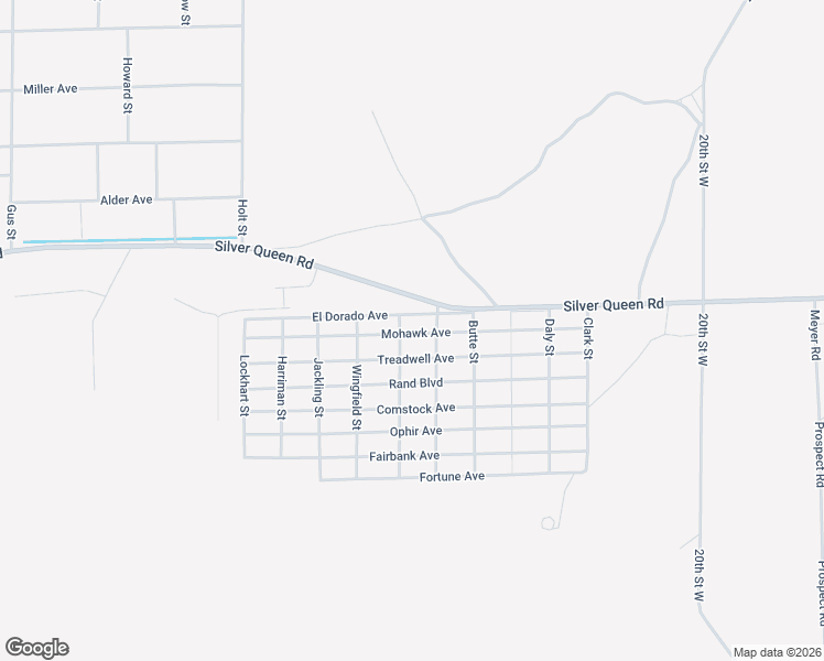 map of restaurants, bars, coffee shops, grocery stores, and more near Mohawk Avenue in Mojave