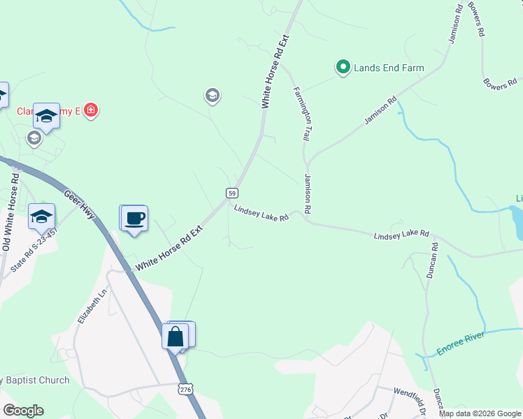 map of restaurants, bars, coffee shops, grocery stores, and more near 466 Lindsey Lake Road in Travelers Rest