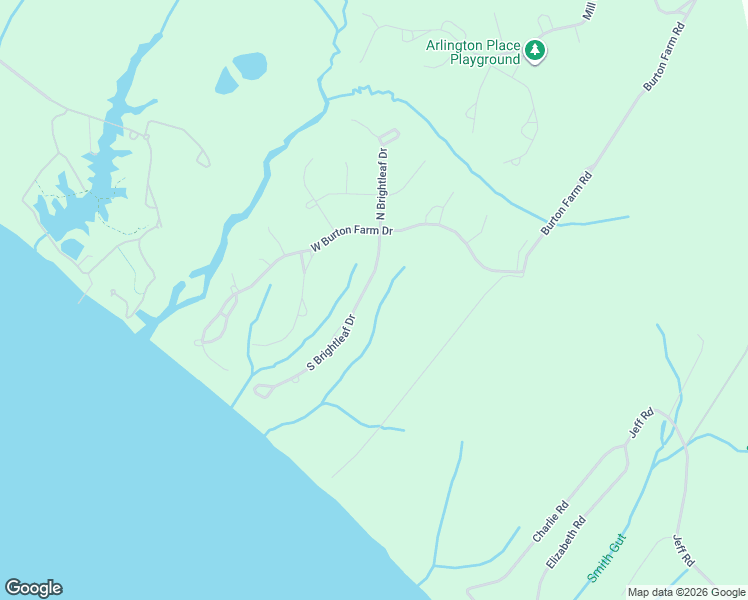 map of restaurants, bars, coffee shops, grocery stores, and more near South Brightleaf Drive in Minnesott Beach