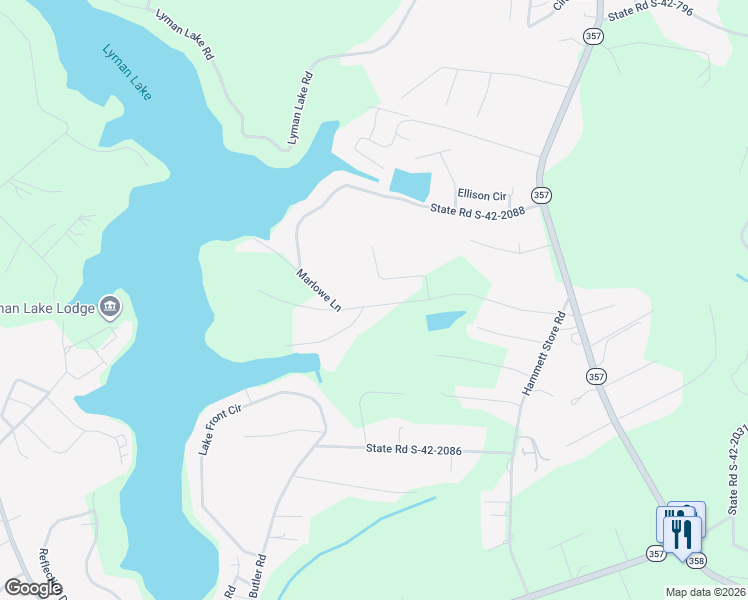 map of restaurants, bars, coffee shops, grocery stores, and more near 120 Ben Hurt Road in Lyman