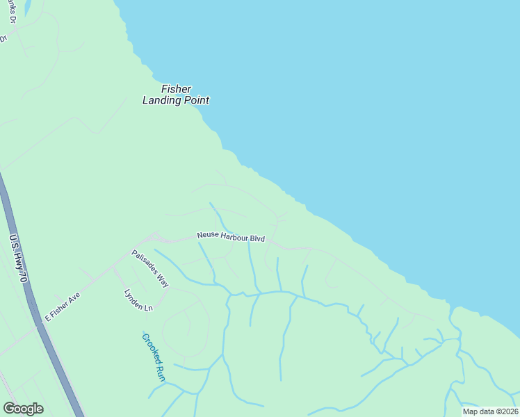 map of restaurants, bars, coffee shops, grocery stores, and more near 227 Drake Landing in New Bern