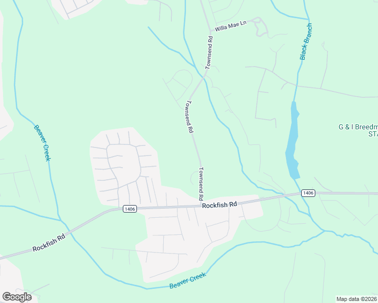 map of restaurants, bars, coffee shops, grocery stores, and more near 376 Townsend Road in Raeford