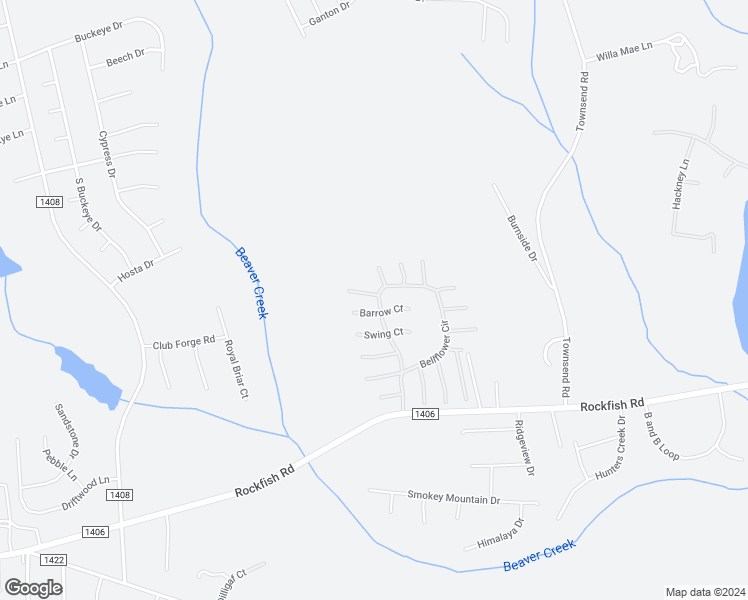 map of restaurants, bars, coffee shops, grocery stores, and more near 101 Calla Court in Raeford