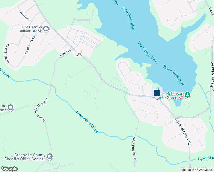map of restaurants, bars, coffee shops, grocery stores, and more near 731 Groce Meadow Road in Taylors