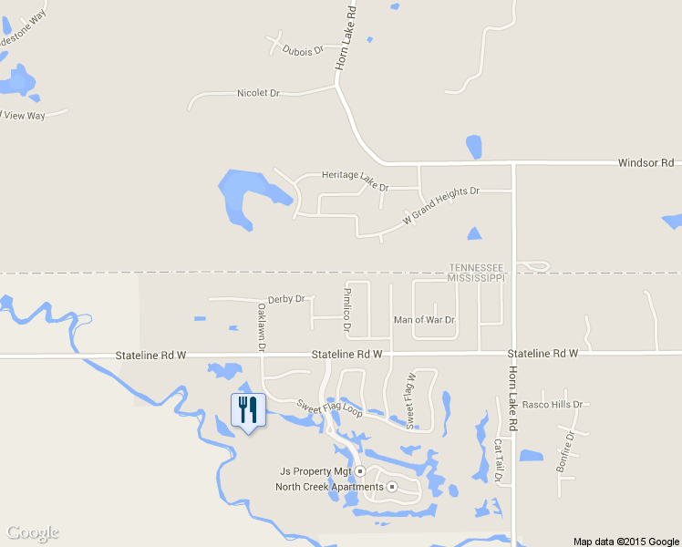 map of restaurants, bars, coffee shops, grocery stores, and more near 9203 Pimlico Drive in Southaven