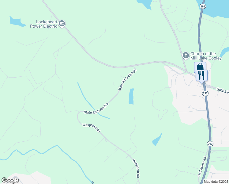 map of restaurants, bars, coffee shops, grocery stores, and more near 341 State Road S-42-786 in Wellford