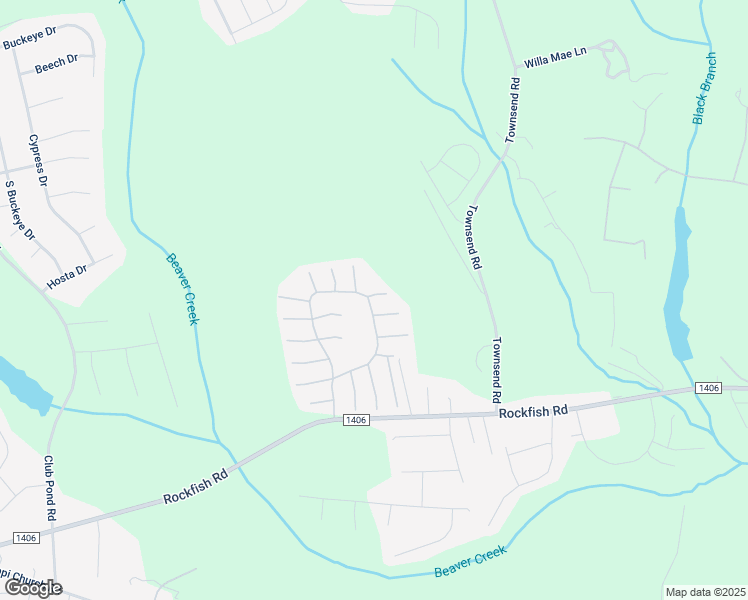 map of restaurants, bars, coffee shops, grocery stores, and more near 100 Jardin Court in Raeford