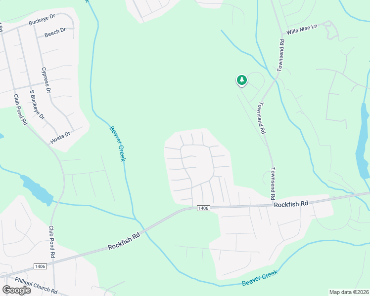 map of restaurants, bars, coffee shops, grocery stores, and more near 800 Bellflower Circle in Raeford