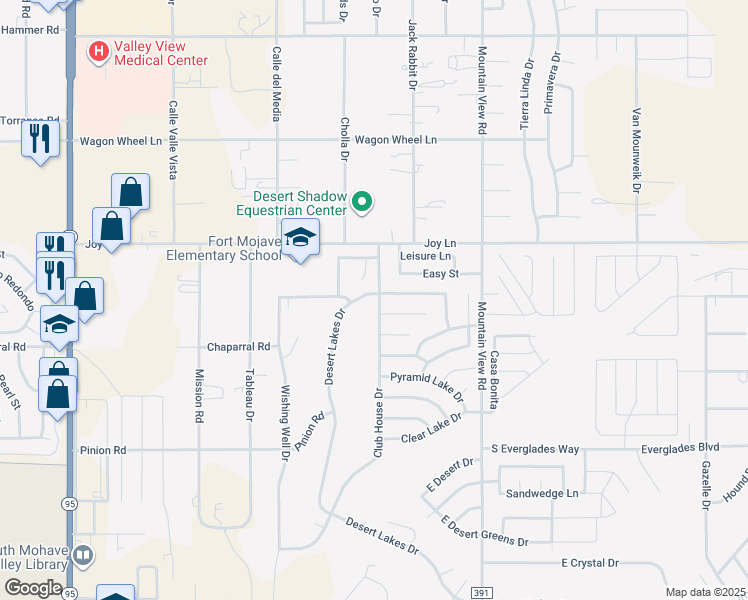 map of restaurants, bars, coffee shops, grocery stores, and more near 5560 Desert Lakes Drive in Bullhead City