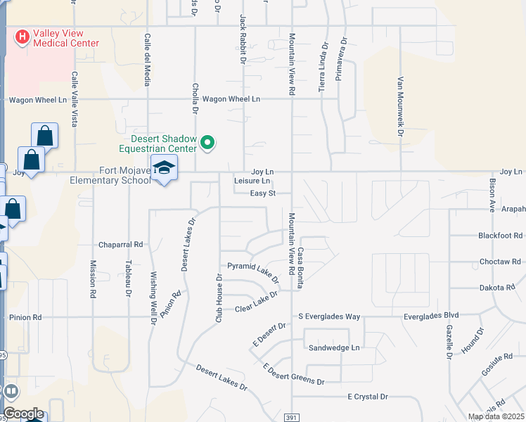map of restaurants, bars, coffee shops, grocery stores, and more near 1970 East Shasta Lake Drive in Bullhead City