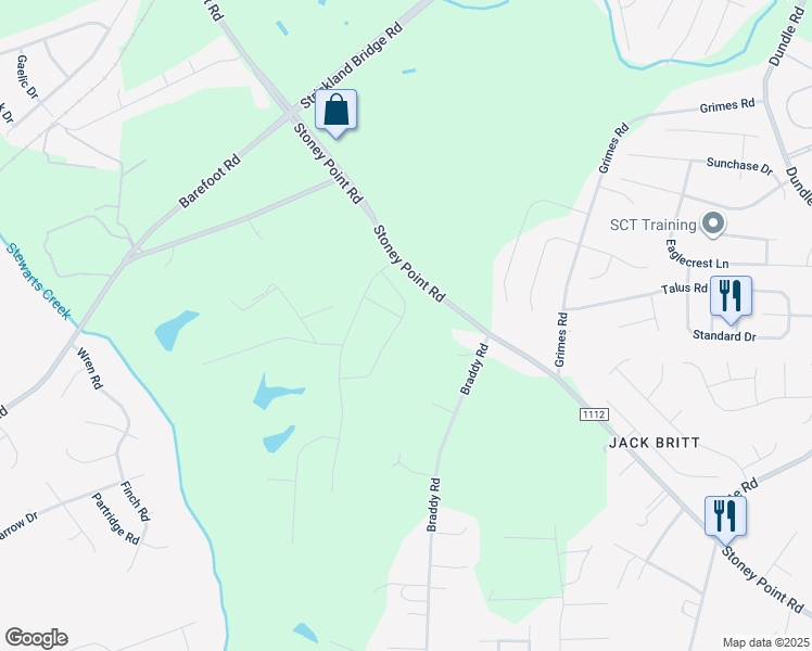 map of restaurants, bars, coffee shops, grocery stores, and more near 3401 Burberry Drive in Fayetteville