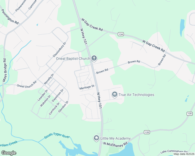 map of restaurants, bars, coffee shops, grocery stores, and more near 3370 North Highway 101 in Greer