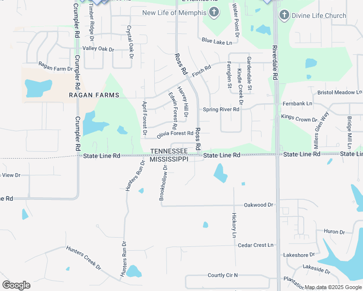 map of restaurants, bars, coffee shops, grocery stores, and more near 6719 Ross Manor Drive in Memphis