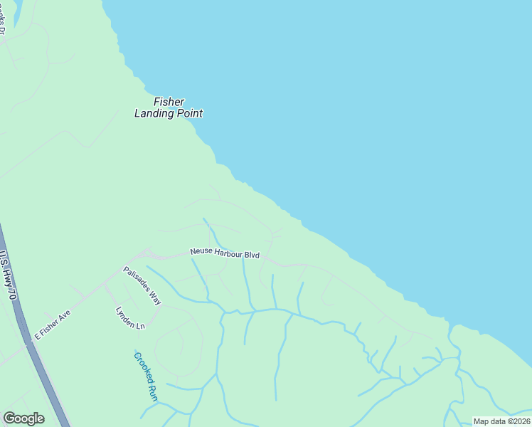 map of restaurants, bars, coffee shops, grocery stores, and more near 227-229 Drake Landing in New Bern