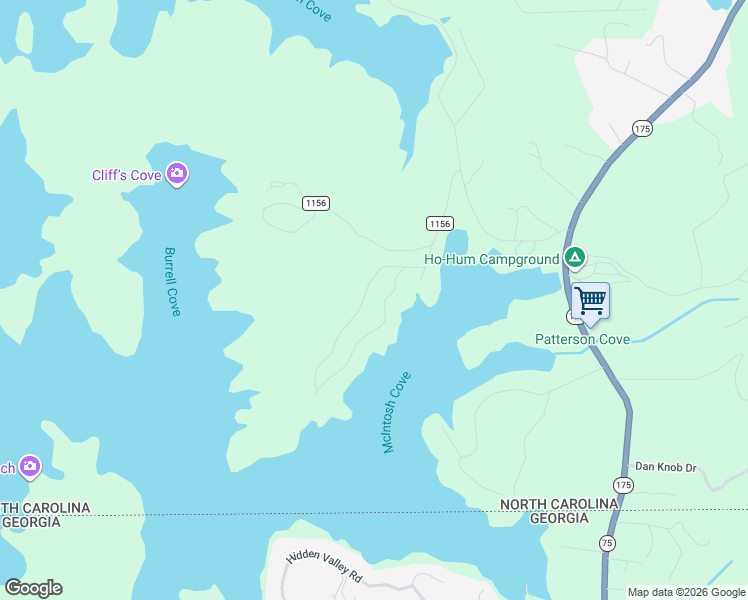 map of restaurants, bars, coffee shops, grocery stores, and more near 790 McIntosh Circle in Hayesville