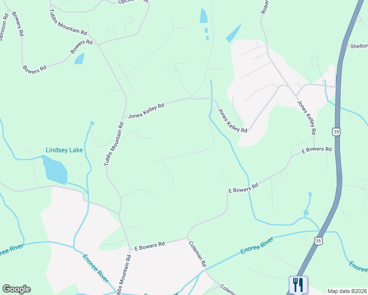 map of restaurants, bars, coffee shops, grocery stores, and more near 36 Glen Springs Road in Travelers Rest