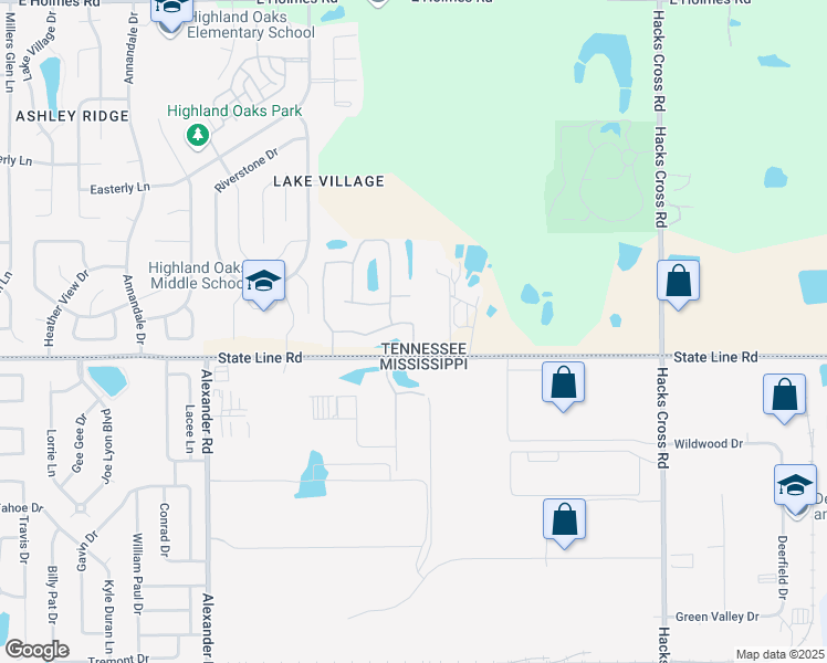 map of restaurants, bars, coffee shops, grocery stores, and more near 7799 Frost Drive in Memphis
