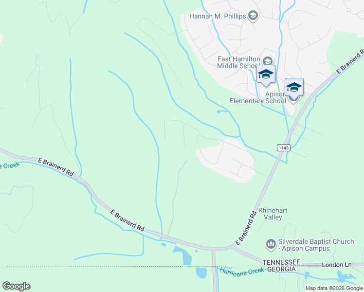 map of restaurants, bars, coffee shops, grocery stores, and more near 1950 Coyote Trail in Ooltewah