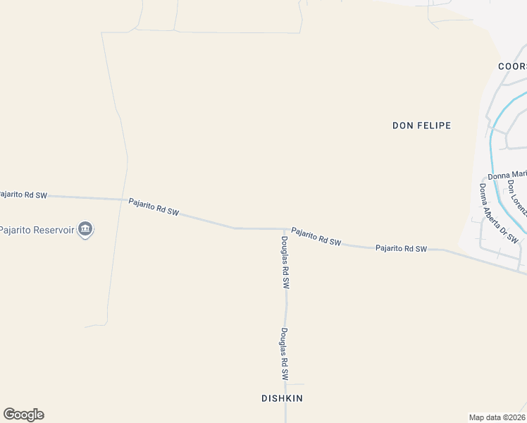 map of restaurants, bars, coffee shops, grocery stores, and more near 6200-6802 Pajarito Road Southwest in Albuquerque