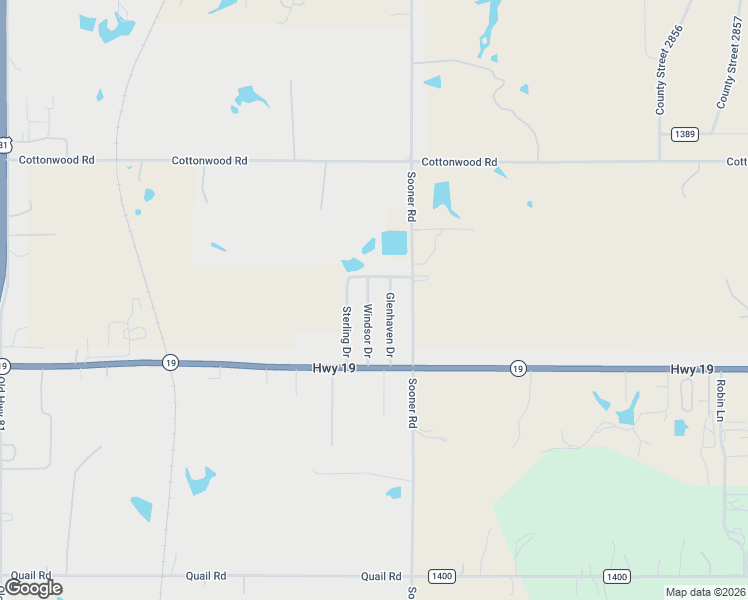 map of restaurants, bars, coffee shops, grocery stores, and more near 116 Glenhaven Drive in Chickasha