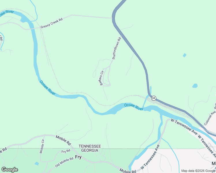 map of restaurants, bars, coffee shops, grocery stores, and more near 299 Staffordtown Rd in Copperhill