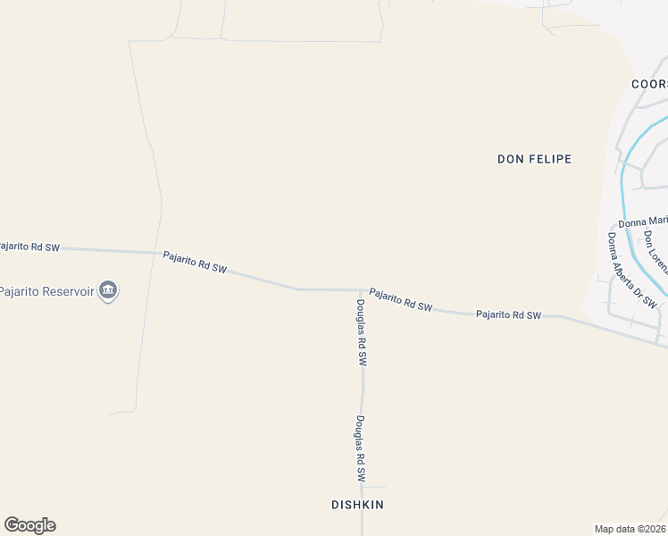 map of restaurants, bars, coffee shops, grocery stores, and more near 6200-6802 Pajarito Road Southwest in Albuquerque