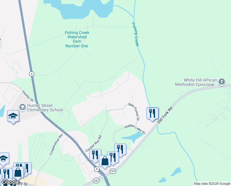 map of restaurants, bars, coffee shops, grocery stores, and more near 950 Two Brothers Lane in York