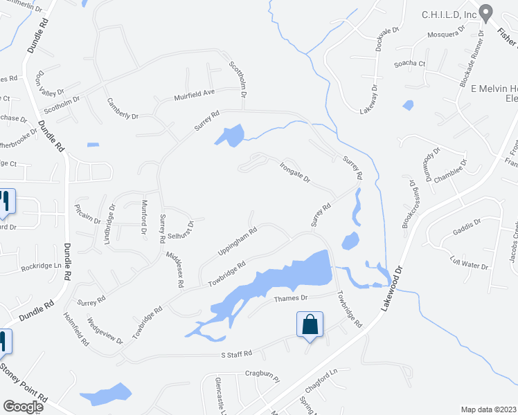 map of restaurants, bars, coffee shops, grocery stores, and more near 2901 Bromwich Court in Fayetteville