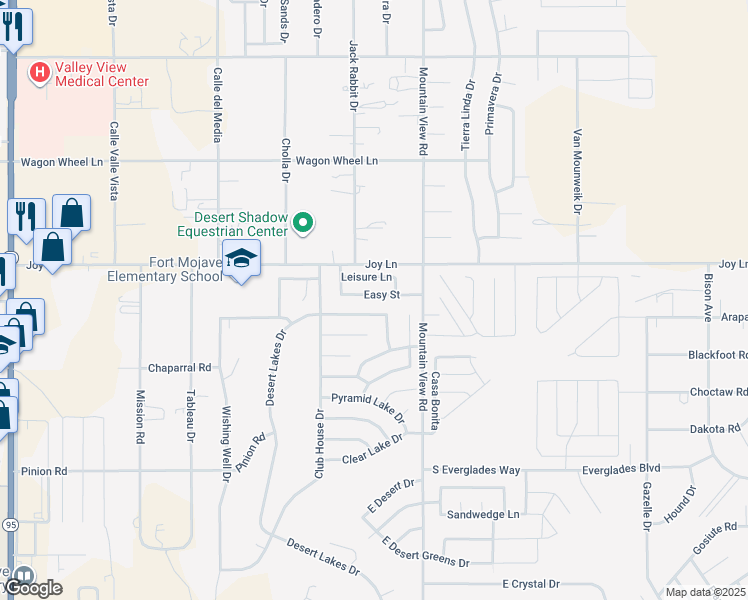 map of restaurants, bars, coffee shops, grocery stores, and more near 1970 E Shasta Lake Dr in Bullhead City